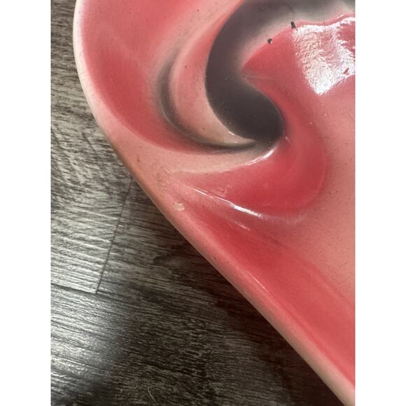 Vintage MCM Ashtray Cosmic Atomic Pink Black White Lot Of 2 1950s Ceramic Kitsch - Picture 12 of 16